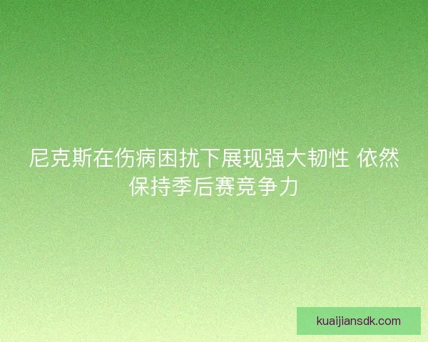 尼克斯在伤病困扰下展现强大韧性 依然保持季后赛竞争力
